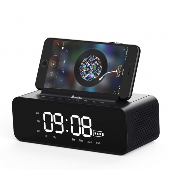 Best OneDer V06 Multifunctional Dual Alarm Clock LED Display Wireless Bluetooth Speaker For Sale